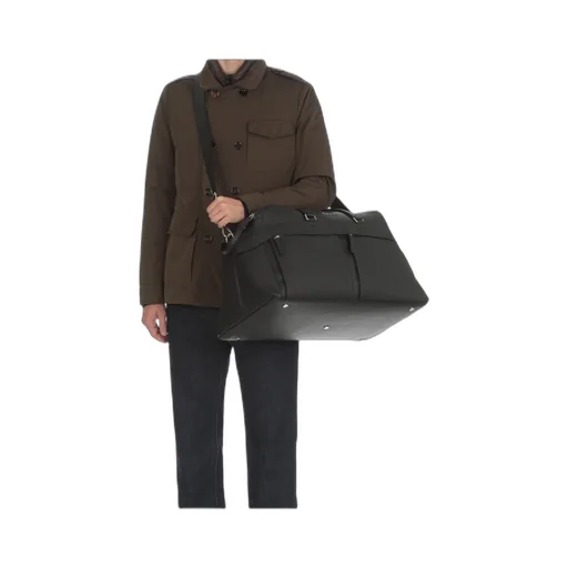 Logo Plaque Leather Holdall Bag