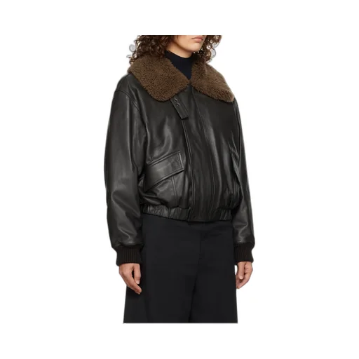 Relaxed Fit Leather Blouson