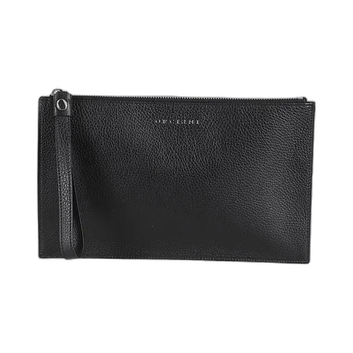 Logo Lettering Zipped Clutch Bag
