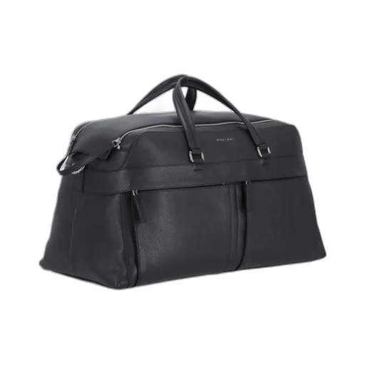 Logo Plaque Leather Holdall Bag
