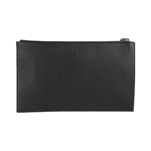 Logo Lettering Zipped Clutch Bag