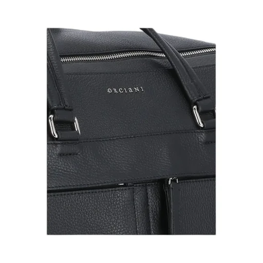 Logo Plaque Leather Holdall Bag