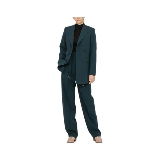 Double-Breasted Button Blazer