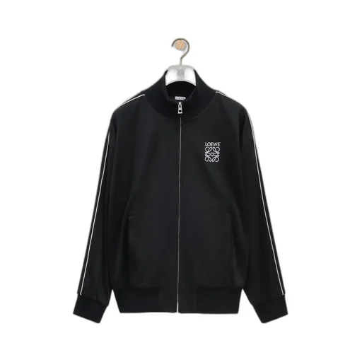 Logo Embroidered Zip-Up Jacket
