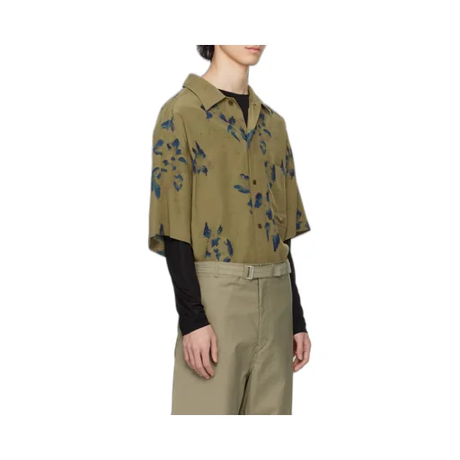 Floral Printed Short-Sleeved Shirt