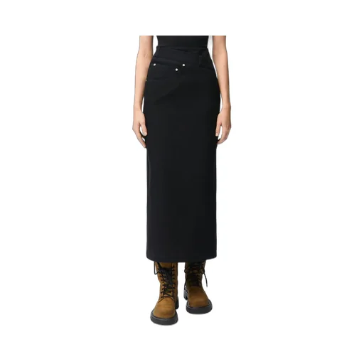 Deconstructed-Designed Denim Midi Skirt
