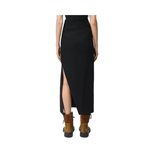 Deconstructed-Designed Denim Midi Skirt