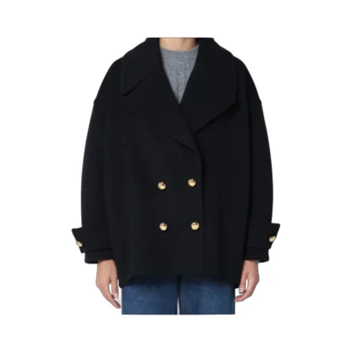 Double-Breasted Short Peacoat