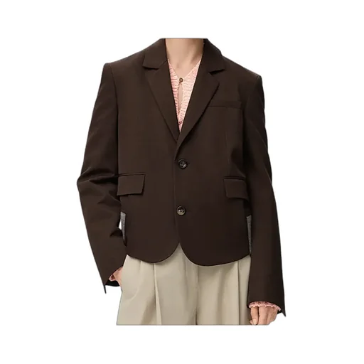 Single-Breasted Cropped Jacket