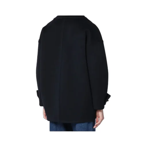 Double-Breasted Short Peacoat