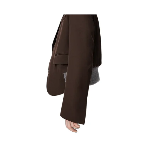 Single-Breasted Cropped Jacket