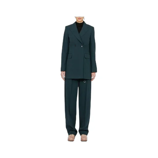 Double-Breasted Button Blazer