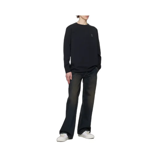 Bold Fox Head Patch Long-Sleeved T-Shirt