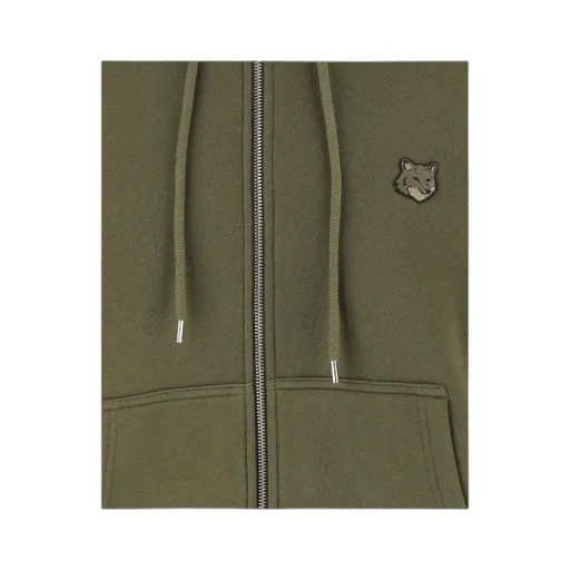 Fox Head Patch Zipped Hoodie