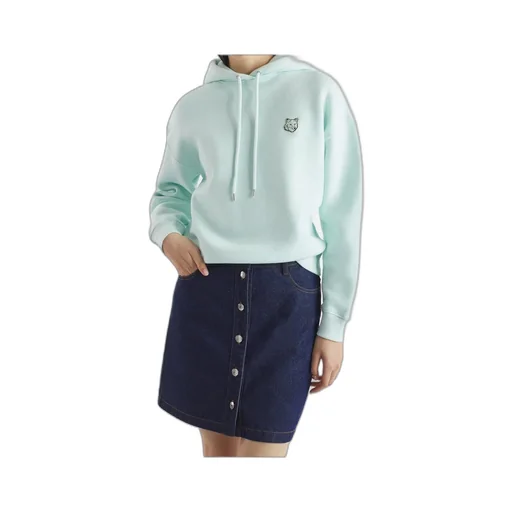 Bold Fox Head Patch Drawstring Hoodie