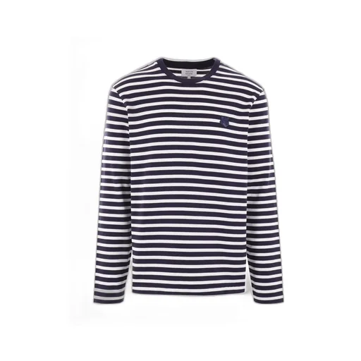 Bold Fox Head Patch Striped T-Shirt