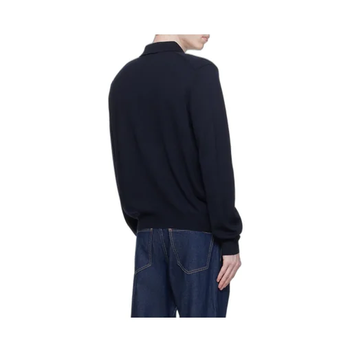 Fox Head Patch Fine-Knit Polo Shirt