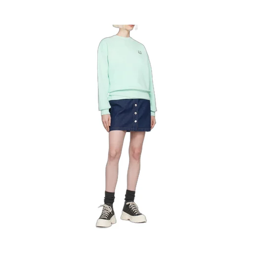 Bold Fox Head Patch Crewneck Sweatshirt