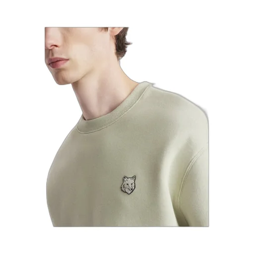 Bold Fox Head Patch Crewneck Sweatshirt