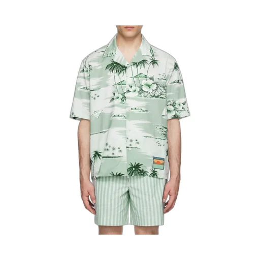 Resort Pattern Short-Sleeved Shirt