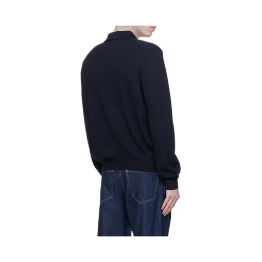 Fox Head Patch Fine-Knit Polo Shirt
