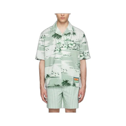 Resort Pattern Short-Sleeved Shirt