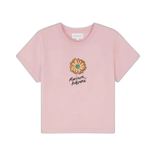 Floating Flower Printed Crewneck T-Shirt