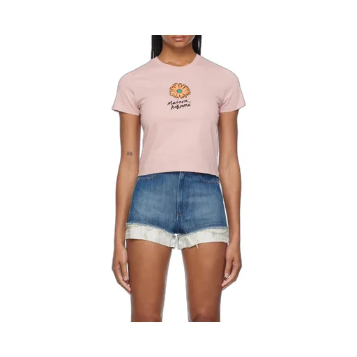 Floating Flower Printed Crewneck T-Shirt