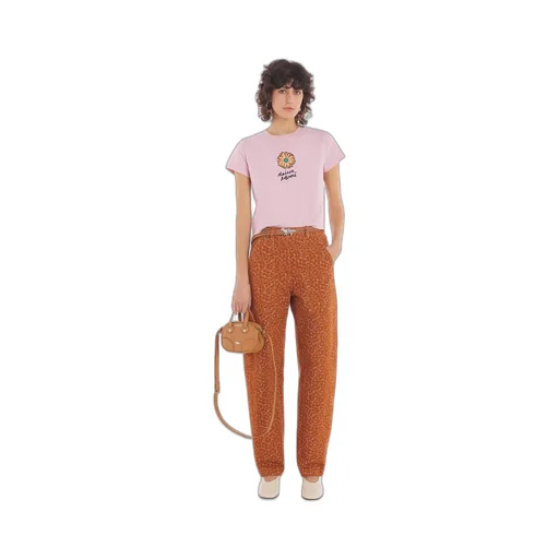 Floating Flower Printed Crewneck T-Shirt