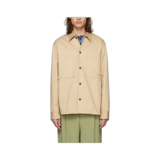 Logo Embroidered Long-Sleeved Shirt