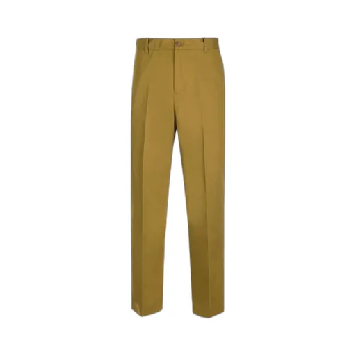 Logo Embroidered Straight-Leg Chinos