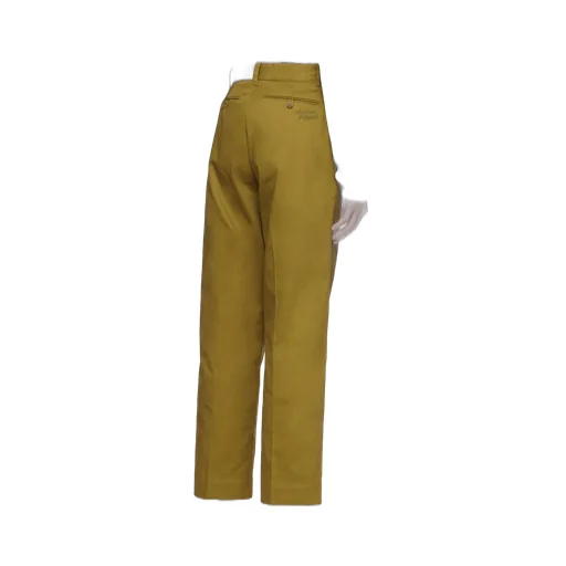 Logo Embroidered Straight-Leg Chinos
