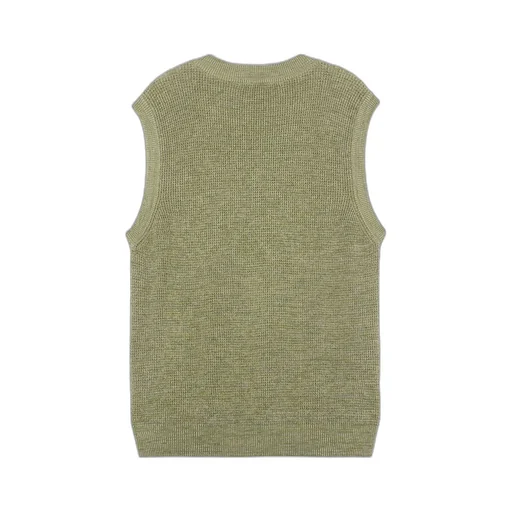 Logo Embroidered V-Neck Knitted Top