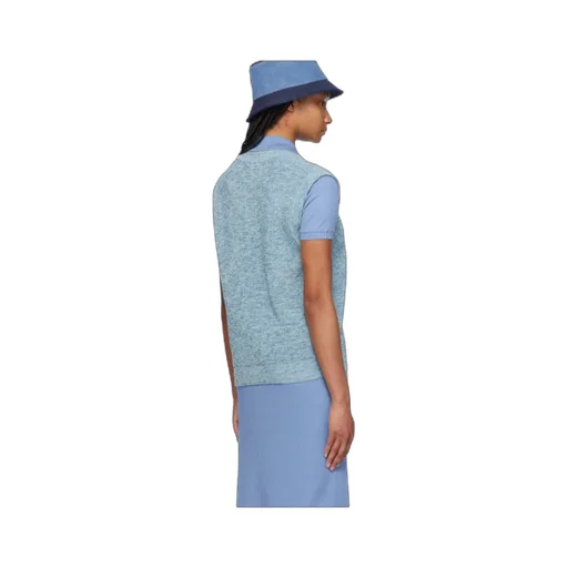 Embroidered-Logo V-Neck Cotton Vest