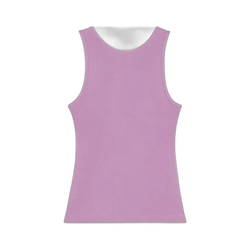 Fox-Motif Ribbed Tank Top