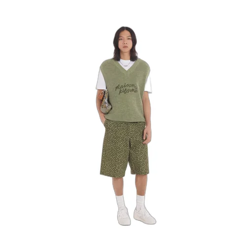 Logo Embroidered V-Neck Knitted Top