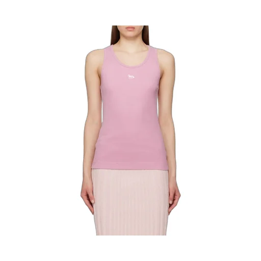Fox-Motif Ribbed Tank Top