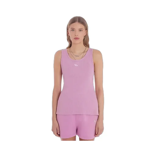 Fox-Motif Ribbed Tank Top
