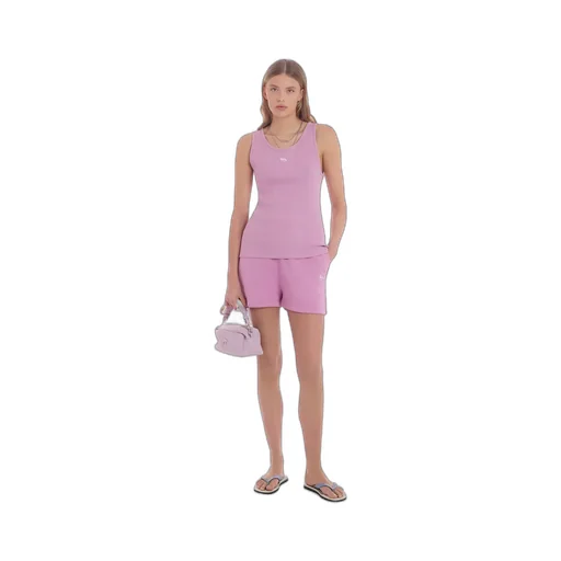 Fox-Motif Ribbed Tank Top