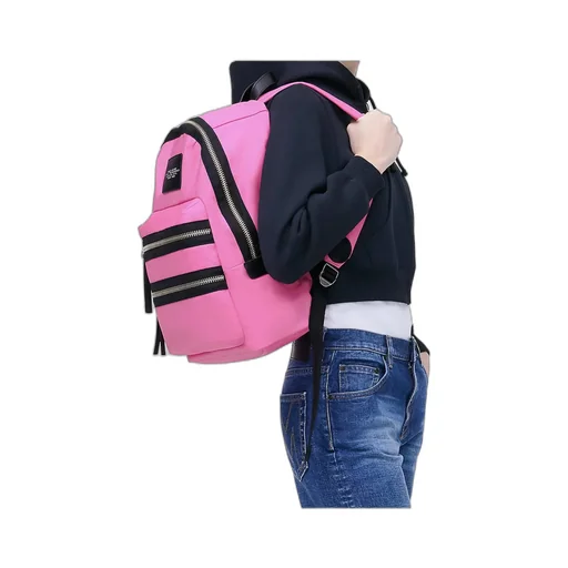 The Biker Logo-Patch Zipped Large Backpack
