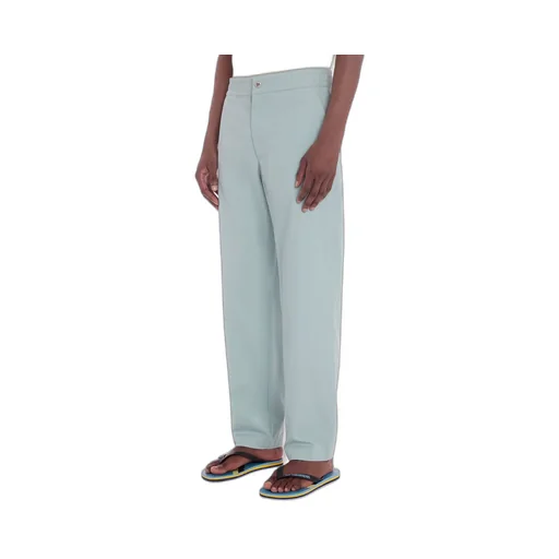 Logo Embroidered Straight-Leg Trousers
