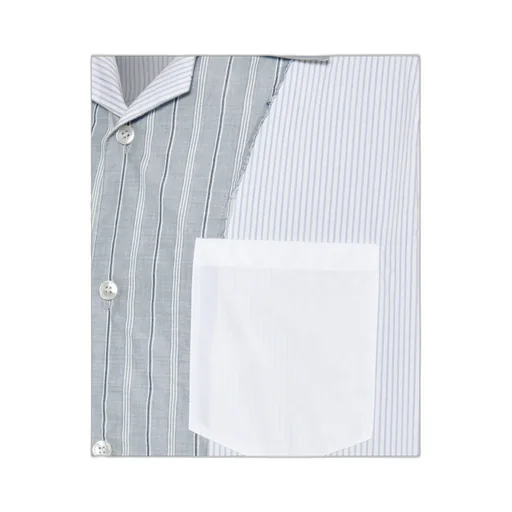 Patchwork Pinstripe Shirt