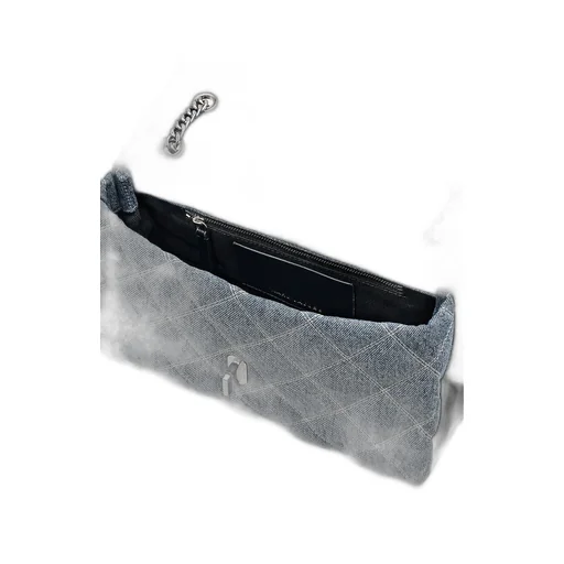 Quilted Denim Dual Convertible Shoulder Bag