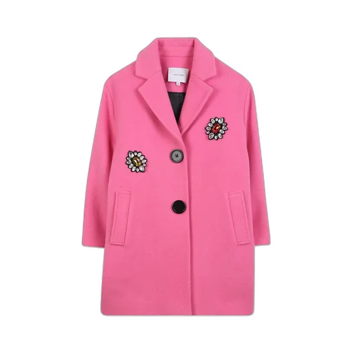 Embroidered Buttoned Coat