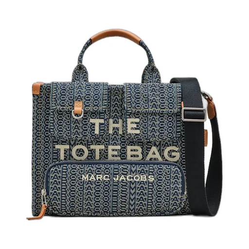 Monogram Denim Medium Tote Bag