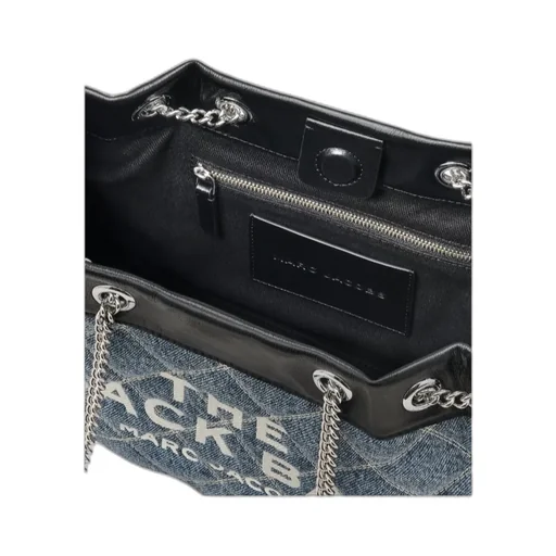 The Quilted Denim Chain Sack Bag