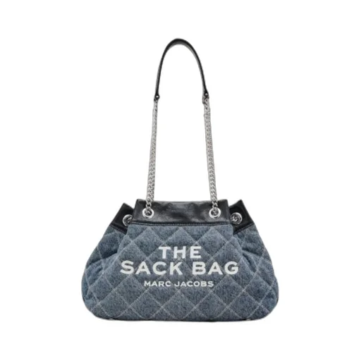 The Quilted Denim Chain Sack Bag