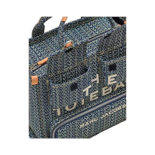 Monogram Denim Medium Tote Bag