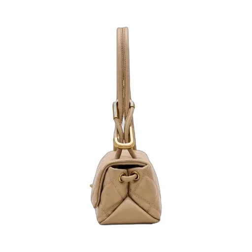 The Quilted Leather Mini Dual Shoulder Bag