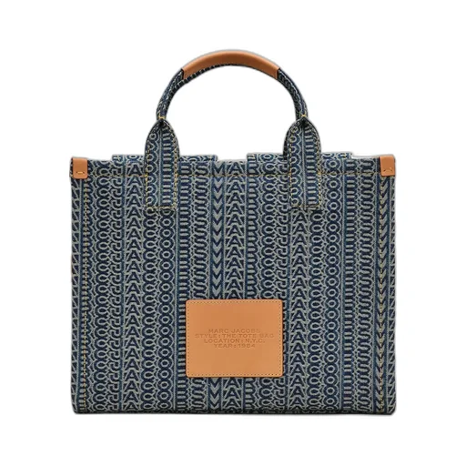 Monogram Denim Medium Tote Bag